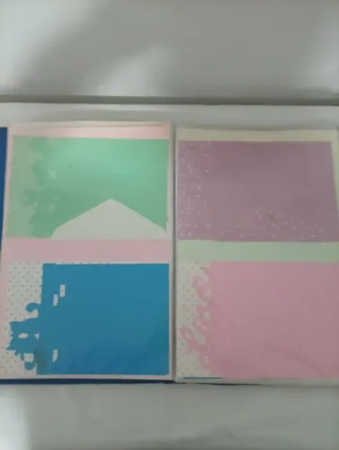 Pasta com 150 Papéis Carta Vintage anos70/80/90 sem Repetição 