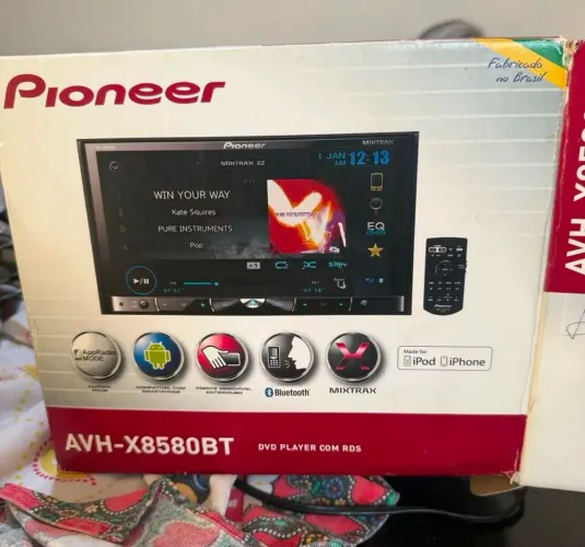 Pioneer AVH-X8580BT DVD Multimídia 2 DIN - Funcionando + Caixa e Acessórios