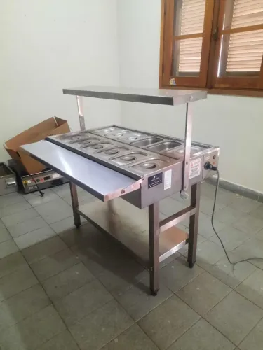 Buffet Termico 12 Cubas Inox 220V