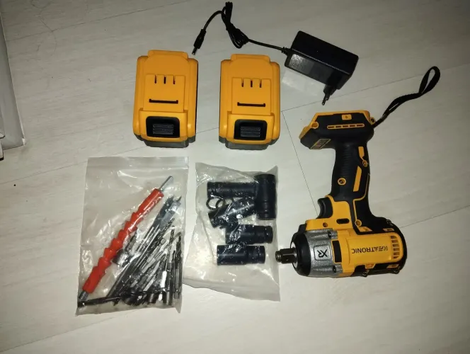 Chave de impacto 500nm Brushless com 2 baterias Alta qualidade 21V Com Acessórios