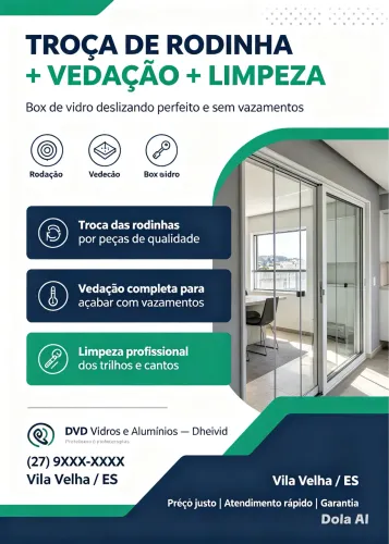 Manutenção de box e janela blindex