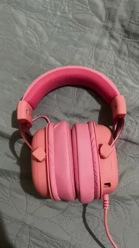 Headset Gamer Havit H2002D Rosa - Pouco Usado