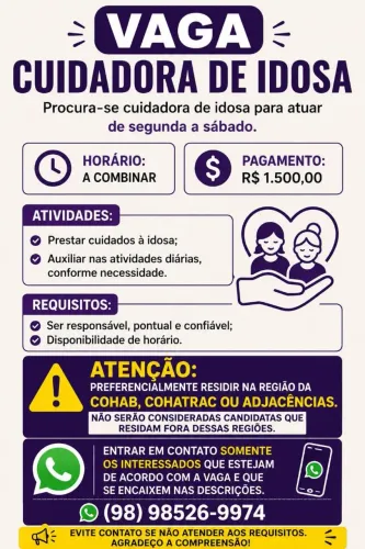 CUIDADORA DE IDOSA