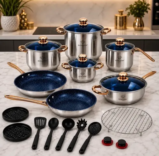 Jogo Panelas Inox 23 Peças Dusseldorf com Utensílios Lacrado