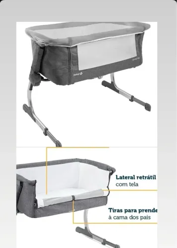 Berço portátil que acopla na cama safety 