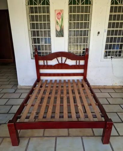 Cama casal madeira maciça (BAURU)