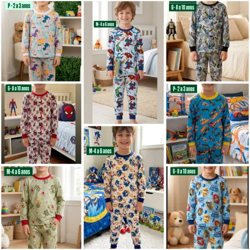 Pijama Infantil Suede Premium