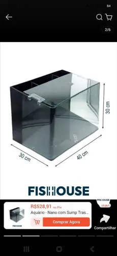 Aquario Oceantech 32L com sump traseiro 
