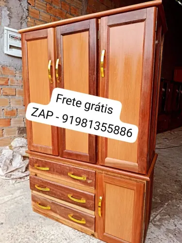 GUARDA - ROUPA SOLTEIRO 3 PORTAS 3 GAVETAS NOVO!