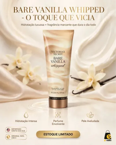 Creme Hidratante Victorias Secret Bare Vanilla Whipped Ed.Limitada