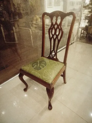 Conjunto 8 cadeiras inglesas Queen Anne