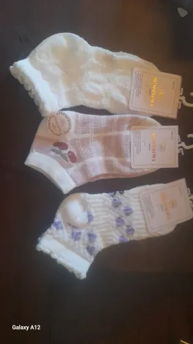 Conjunto 3 pares de meia Mimosima para bebes de 4 a 6 meses