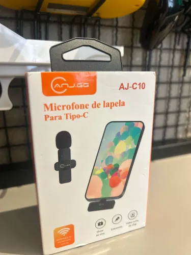 Microfone de Lapela Sem Fio Tipo-C AJ-C10