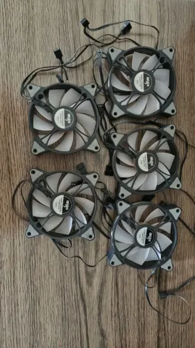 KIT 5 FANS FOWARD AIGO AR12PRO PRETAS