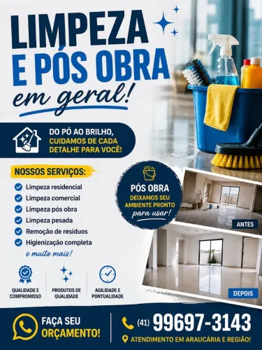 LIMPEZA PROFISSIONAL | PÓS-OBRA 