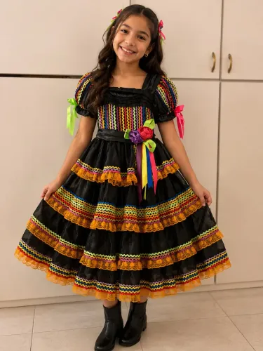 Vestido junino 8- 10 anos 