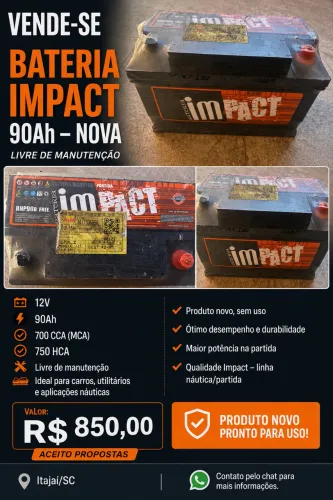 Bateria Impact 90Ah Nova