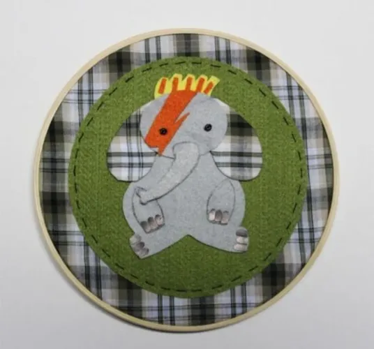 Quadro Têxtil Elefante Bowie