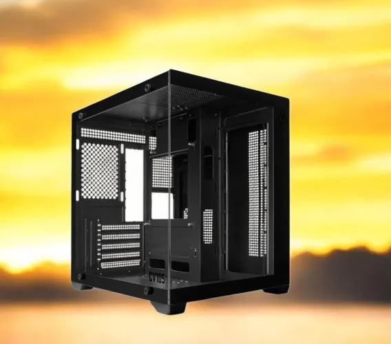 Gabinete Gamer Atom, Mini-Tower, Lateral de Vidro, Com 1 fan