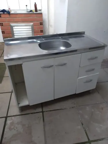 Balcão e pia inox