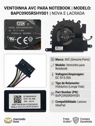 Dissipador de calor notebook Lenovo