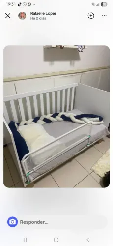 Berço cama mais colchão ortobom em ótimas condições.