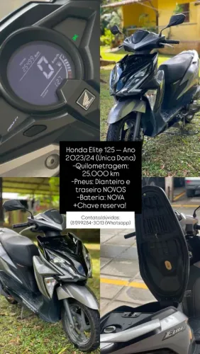 ? Honda Elite 125 ? Ano 2023 (Única Dona)