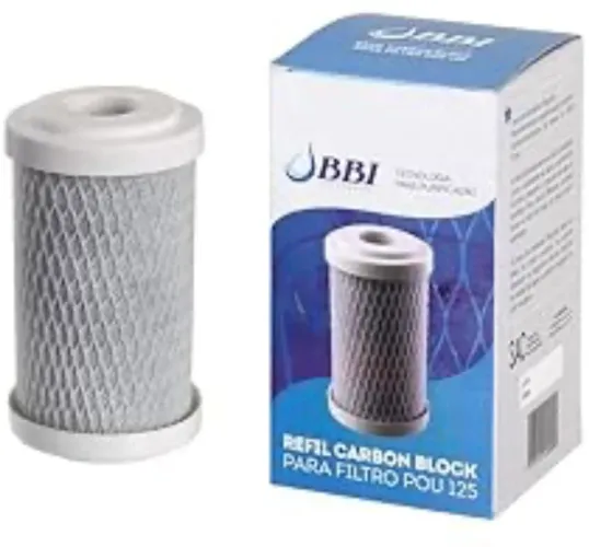Refil Filtro Carbon Block BBI POU125 p/Filtro 5" pol. F125BR e F125TR NOVO
