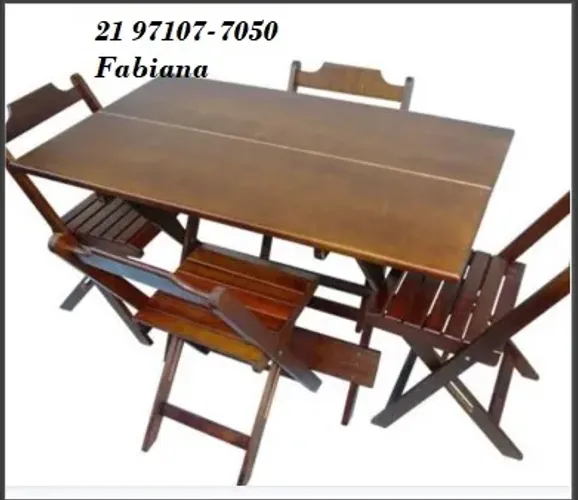 Conjunto mesa 1.20x70 com cadeiras