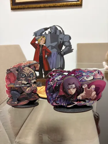 Decoração de MDF Itachi, Inosuke e Fullmetal Alchemist