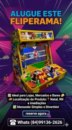 Fliperama pra alugar em eventos 