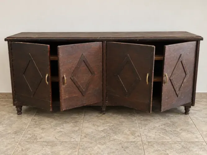 Buffet Antigo de Madeira Maciça - 2,25 m