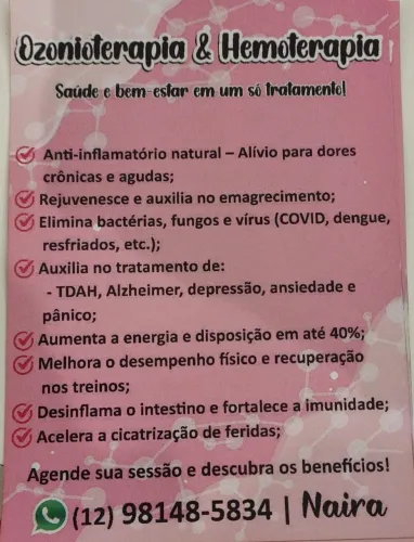 Ozônioterapia e auto hemoterapia
