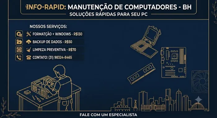 Formatação De PC, Notebook e Instalação De Câmeras | Atendo Toda BH