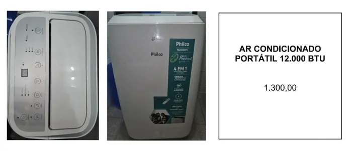 Ar condicionado portátil Philco 12.000 BTUs 110v