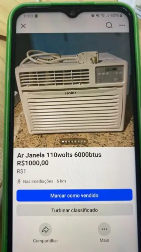 ar condicionado janela importado 110v 6000 btus 