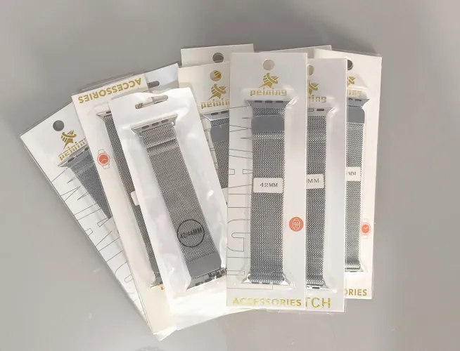 Lote 10 Pulseiras Milanese Prata 42mm para Smartwatch [Novo]