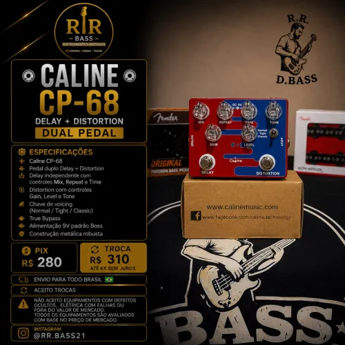 PEDAL CALINE CP-68 | DELAY + DISTORTION DUAL PEDAL