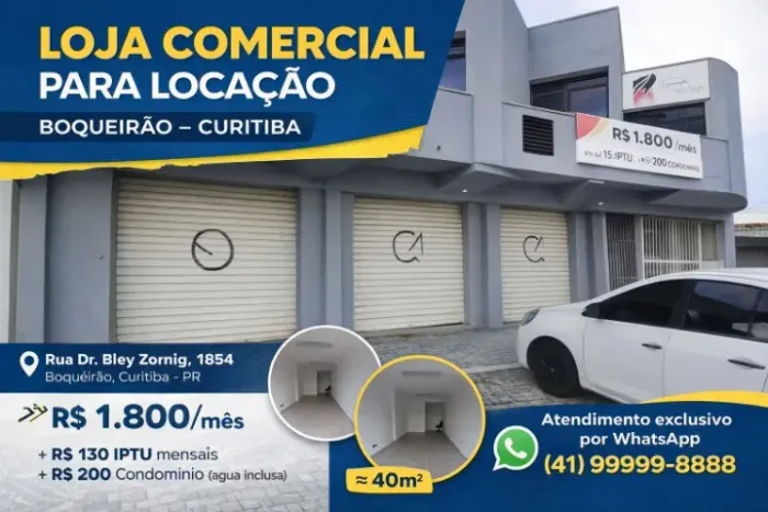 LOJA COMERCIAL PARA LOCAÇÃO - BOQUEIRÃO - CURITIBA