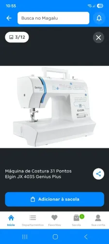 Vendo máquina de costura nova na caixa