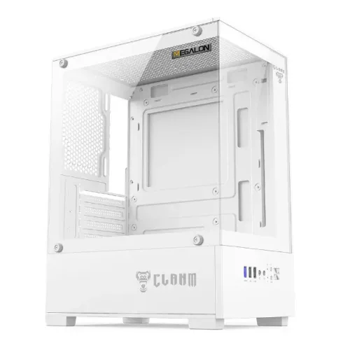 Gabinete Gamer Snow Megalon Branco - Compacto, Elegante e Pronto para seu Setup