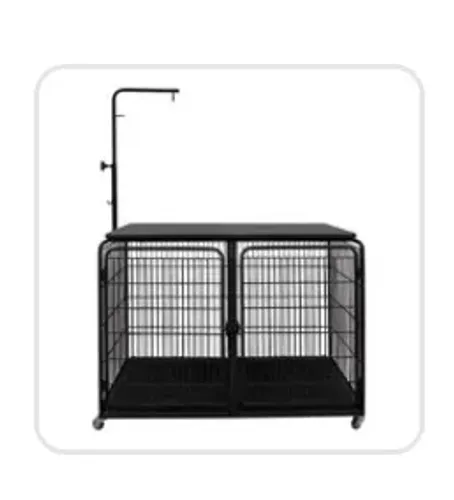 Canil com mesa de tosa açomix para petshop