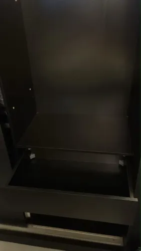 Guarda-Roupa Casal 3 Portas 1 Porta Espelhada Milão 100% MDF Yescasa Preto