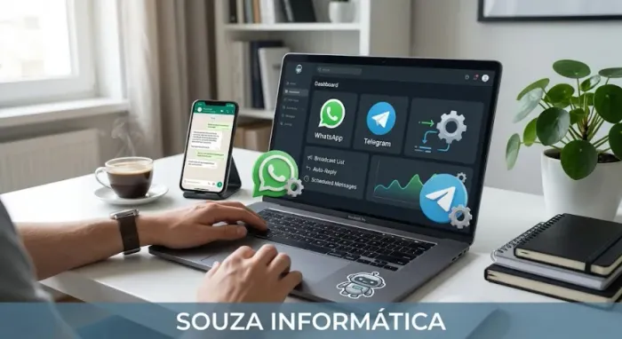 WhatsApp e Telegram - Automatize atendimento e cobrança com este app
