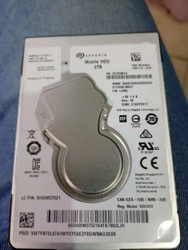 Hd Seagate 2 Tb PS Xbox Notebook Saudável 