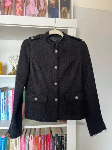 Casaco Tweed - Preto