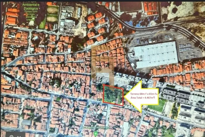 Terreno / Lote à venda no Jóquei Club, 68m X 65m = 4.467 m²