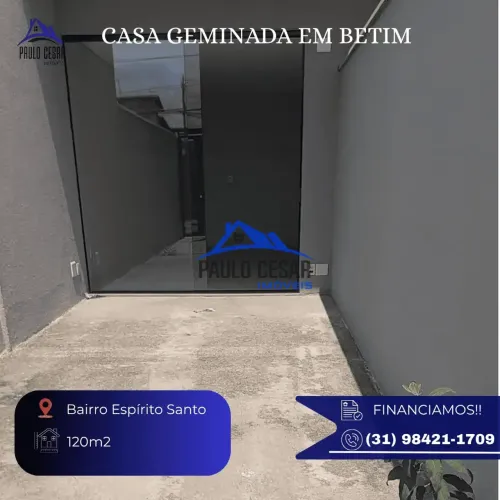 Casa geminada com 3 quartos, 3 vagas e 120m² à venda no Espírito Santo, Betim/MG
