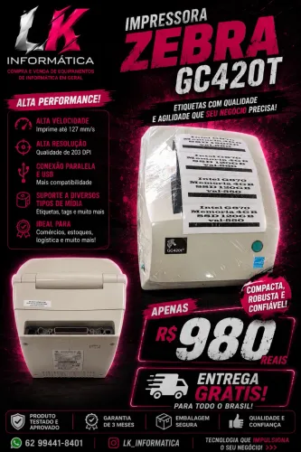 Impressora zebra gc420t