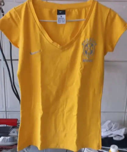 Camisa Seleção Brasil Nike Feminina Tam M Amarela Frete Grátis